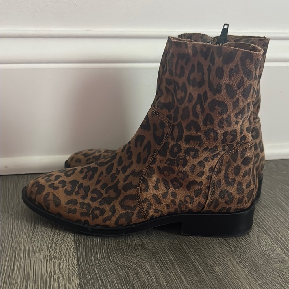 Leopard Print Ankle Boots